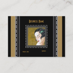 Carte de visite Art Nouveau Déco Mode Élégant