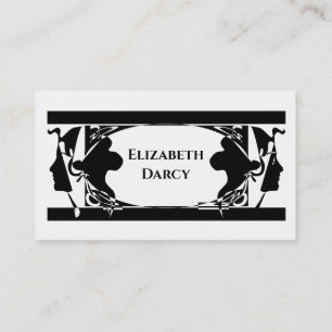 Carte De Visite Art Nouveau Élégant