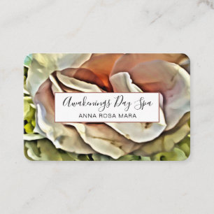 Carte De Visite *~* Art Peinture ROSE QR Logo Floral Flower