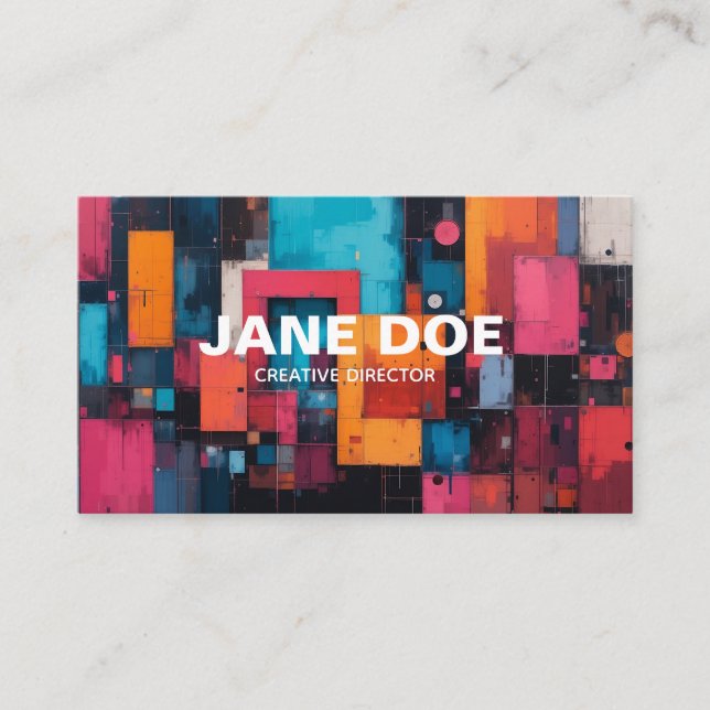 Carte De Visite Art pop moderne (Devant)