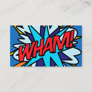 Carte De Visite Art Pop Moderne de Bande Dessinée WHAM!