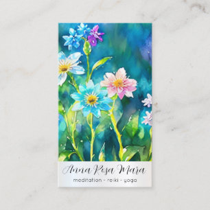 Carte De Visite *~* Art QR Lotus Water Lily FlowersAP67