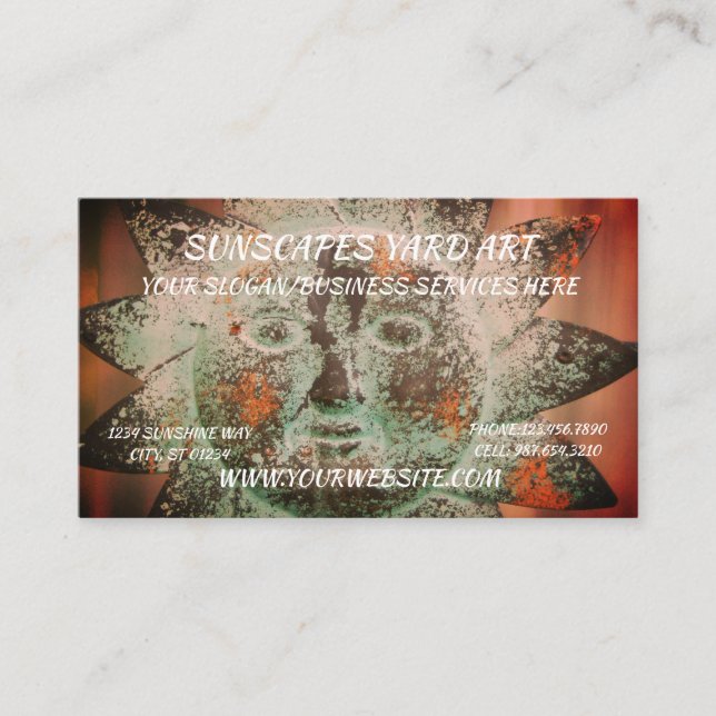 CARTE DE VISITE ART SUN (Devant)