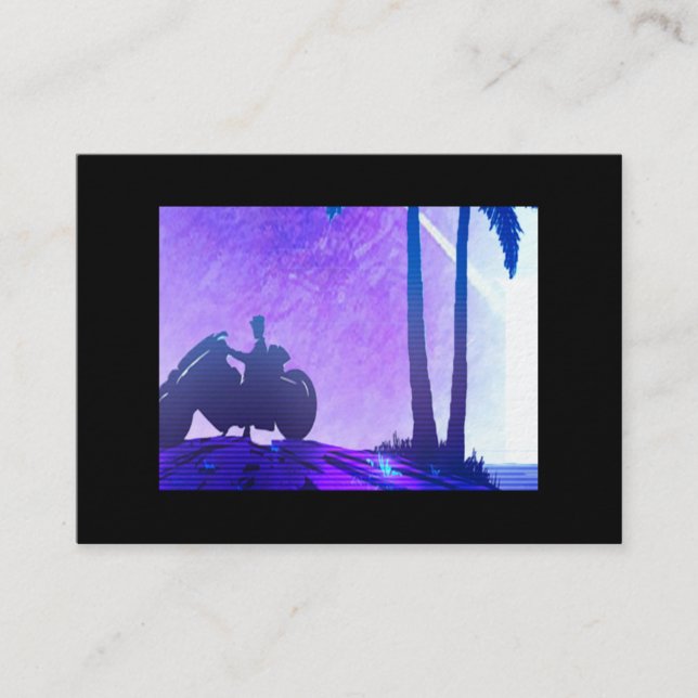 Carte De Visite  – Art Synthwave Futuriste (Devant)