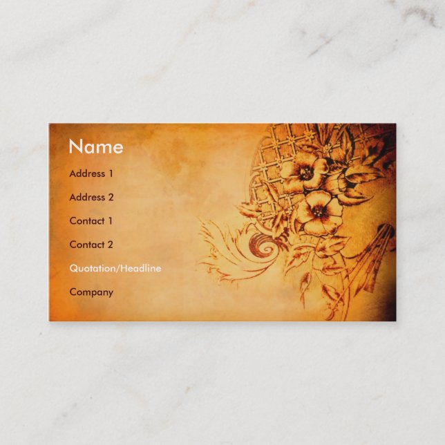 Carte De Visite Art vintage (Devant)