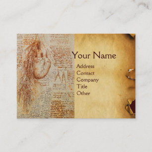 Carte De Visite Artères cardiaques et bronchiques, Docteur, Médica