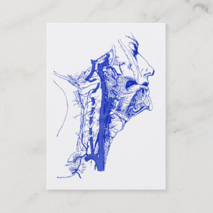 Carte De Visite Artères vertébrales Médicales antiques d'humain