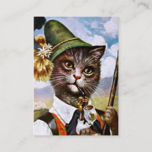 Carte De Visite Arthur Thiele - chat bavarois d'Alpes