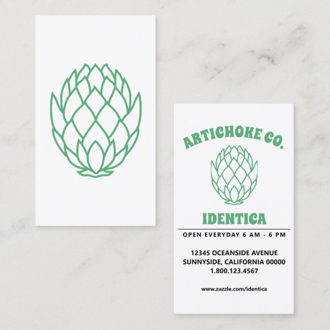 Carte De Visite artichaut mod (Devant / Derrière)