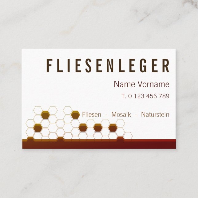 Carte De Visite Artifice carreleur (Devant)