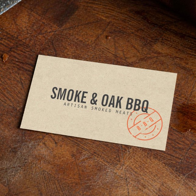 Carte de visite Artisan BBQ Kraft (Créateur téléchargé)