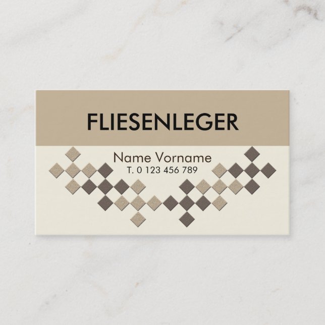 Carte De Visite Artisan de carrelage (Devant)