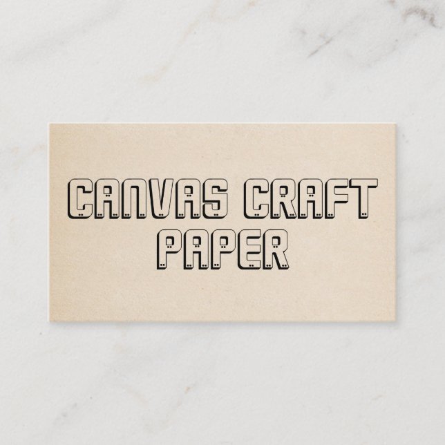 Carte De Visite Artisan Élégant Moderne Simple Beige (Devant)
