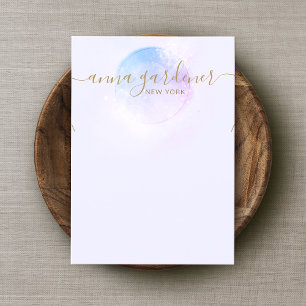 Carte De Visite Artisan Lavender Aquarelle Script Collier Busi