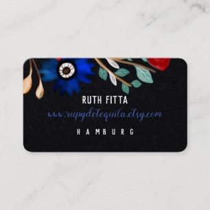 Carte de visite artisanal d'art contemporain Black