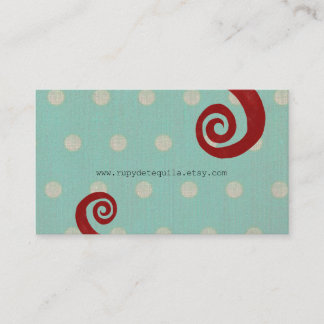 Carte de visite artisanal en spirale rouge