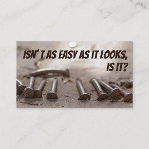 Carte De Visite Artisanat amusant pour les artisans pauvres spécia