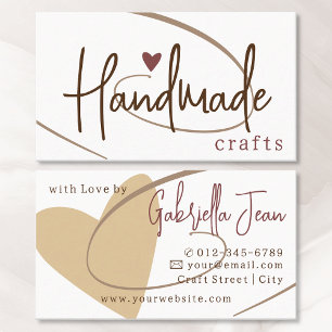 Carte De Visite Artisanat artisanal Calligraphie Signature Love He