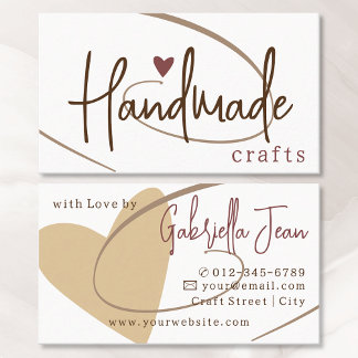 Carte De Visite Artisanat artisanal Calligraphie Signature Love He