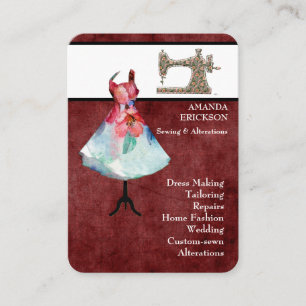 Carte De Visite Artisanat de mode vintage Cuisine florale