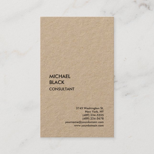 Carte De Visite Artisanat exclusif Spécial Unique Moderne Minimali (Devant)