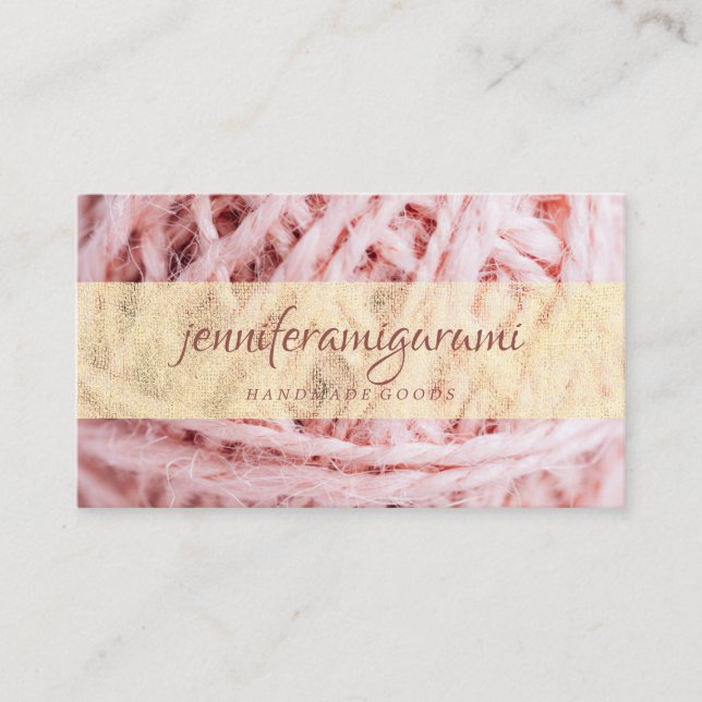Carte De Visite Artisanat Tricot Crochet Fil (Devant)