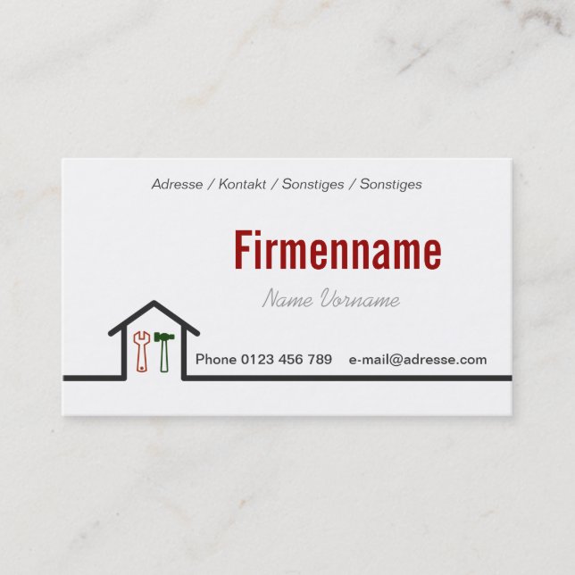 Carte De Visite Artisans (Devant)