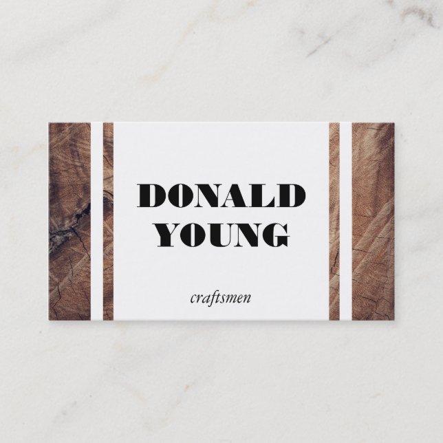 Carte De Visite Artisans | Bois III (Devant)