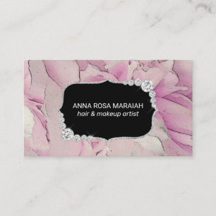 Carte De Visite *~* Artiste de beauté de la Lavande rose Floral D