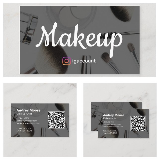 Carte De Visite Artiste de Maquillage (Makeup Artist Business Card
)