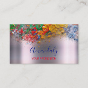 Carte De Visite Artiste de maquillage Abstrait et funky Artwork Ar