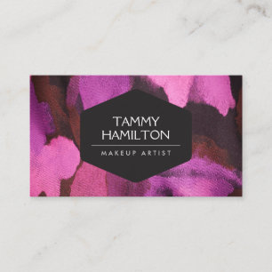 Carte De Visite Artiste de maquillage Abstrait rose