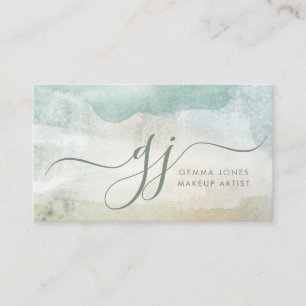 Carte De Visite Artiste de maquillage aquarelle Abstraite