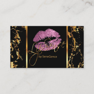 Carte De Visite Artiste de maquillage avec Marble Gold & So Rose L