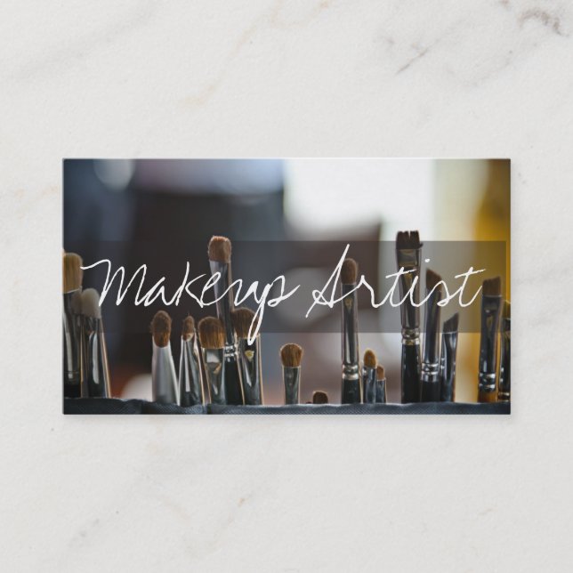 Carte De Visite Artiste de maquillage, beauté, salon, cosmétologue (Devant)
