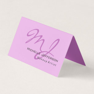 Carte De Visite Artiste de maquillage branché Lilac & Orchid Color