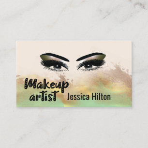 Carte De Visite Artiste de maquillage calligraphique professionnel