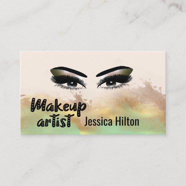 Carte De Visite Artiste de maquillage calligraphique professionnel (Devant)