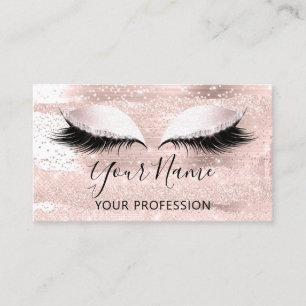 Carte De Visite Artiste de maquillage Cosmetologue Rose Eyelash VI