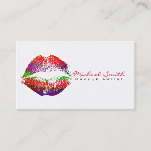 Carte De Visite Artiste de maquillage de lèvres élégant #25