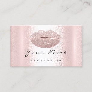 Carte De Visite Artiste de maquillage de logo Lips professionnels 