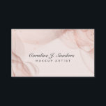 Carte De Visite Artiste de maquillage de parties scintillant rose<br><div class="desc">Fille rose vif et poussiéreux rose abstrait aquarelle moderne élégant carte de visite avec un script de calligraphie chic et un look de luxe unique. Convient aux professions féminines - salon de beauté, esthéticienne, technicienne en ongles, wedding planner, décoratrice, blogueuse sur le mode de vie, fashioniste, gérante de boutique ou...</div>
