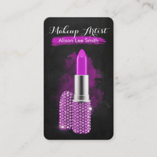 Carte De Visite Artiste de maquillage / Diamants Sparkle Lipstick