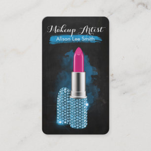 Carte De Visite Artiste de maquillage / Diamants Sparkle Lipstick