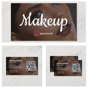 Carte De Visite Artiste de Maquillage Élégant et Tendance Unique