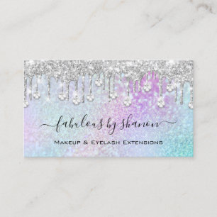 Carte De Visite Artiste de maquillage Eyelash Diamant holographiqu