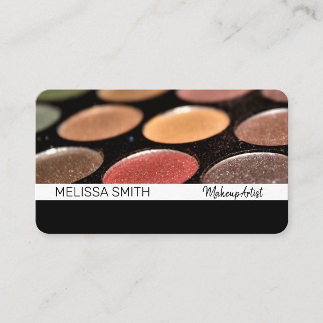 Carte De Visite Artiste de maquillage | Kit maquillage | Palette (Devant)