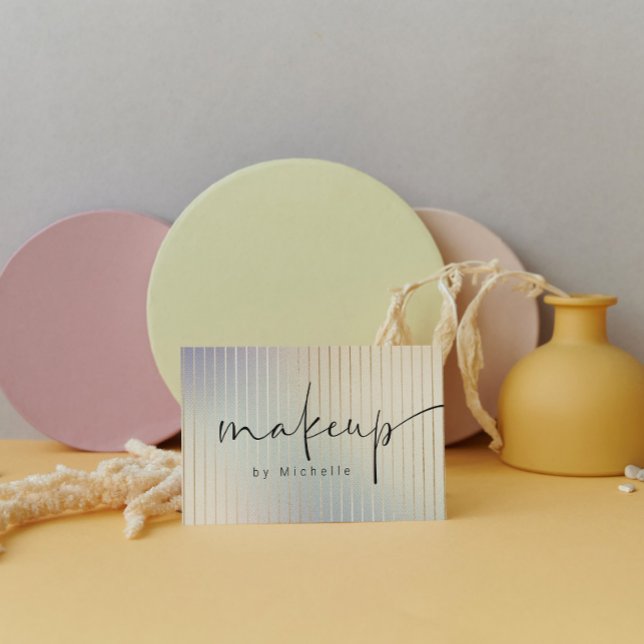 Carte De Visite Artiste de maquillage moderne Iridescente (Créateur téléchargé)