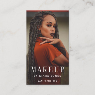 Carte De Visite Artiste de maquillage moderne Photo Business