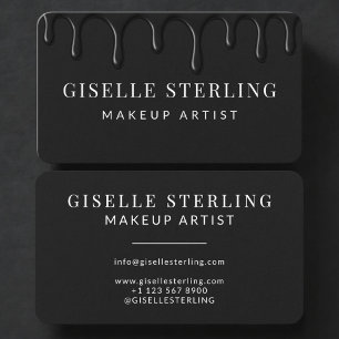 Carte De Visite Artiste de Maquillage Noir